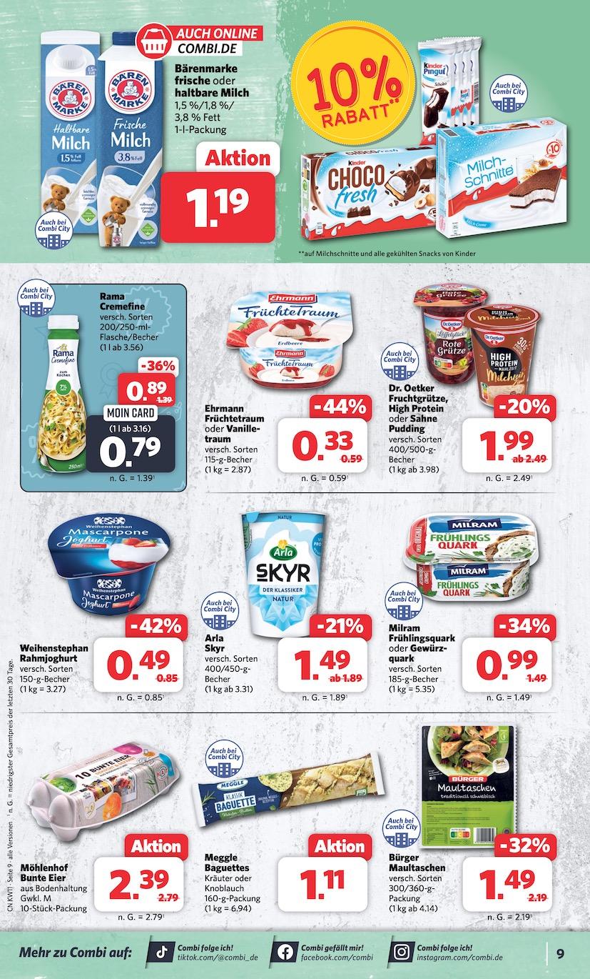 Combi Aktueller Prospekt ab Montag Seite 9