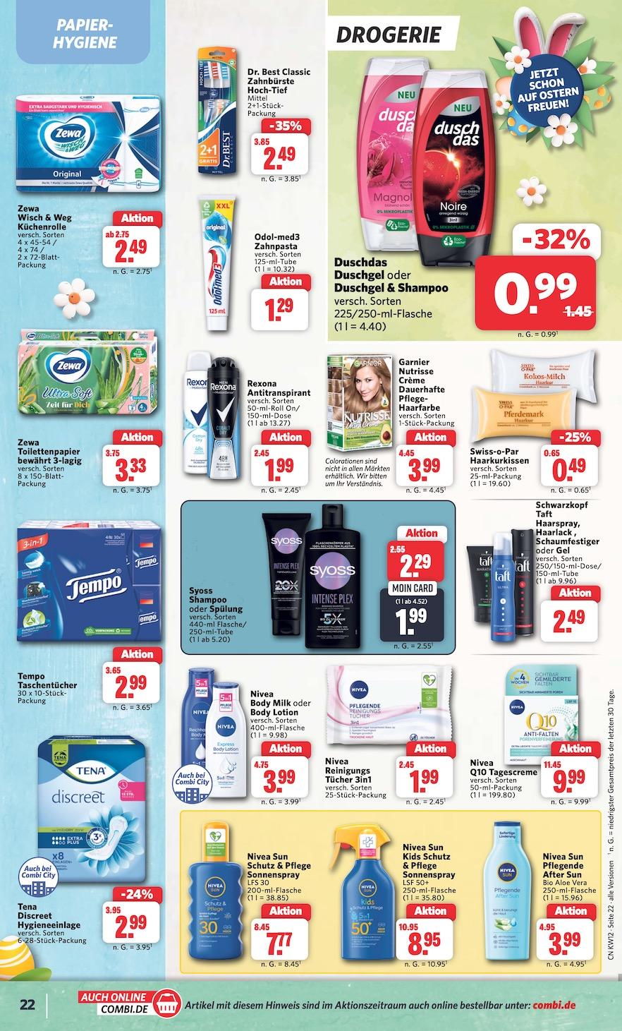 Combi Aktueller Prospekt ab Montag Seite 22