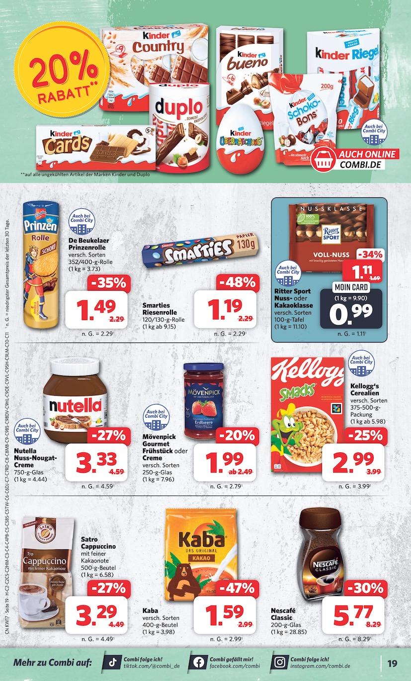 Combi Aktueller Prospekt ab Montag Seite 19