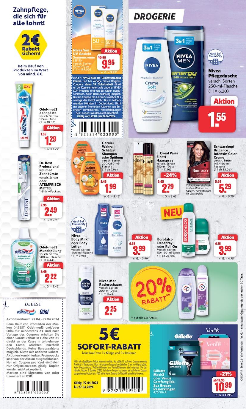 Combi Aktueller Prospekt ab Montag Seite 22