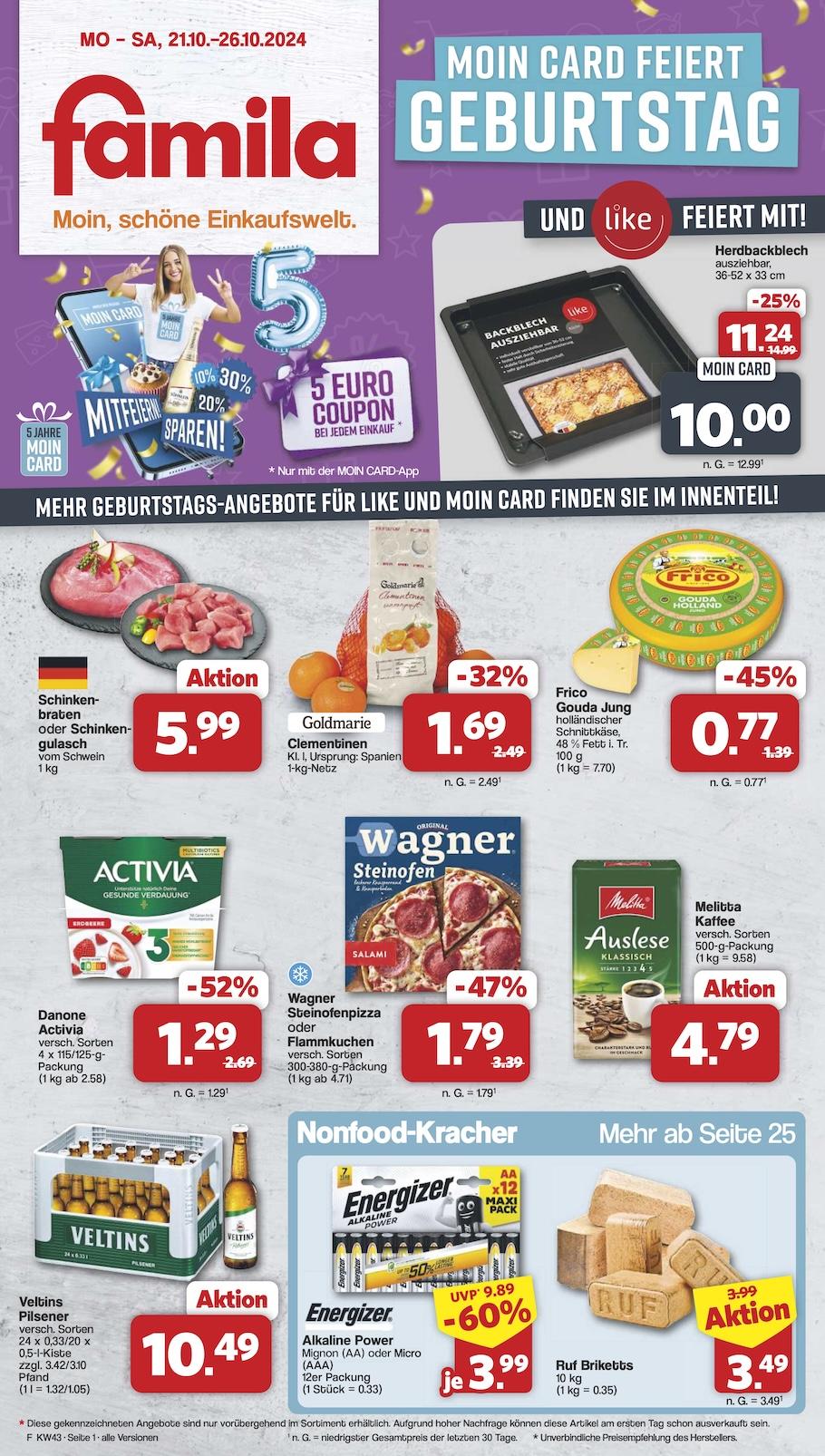 Famila Aktueller Prospekt ab Montag Seite 1