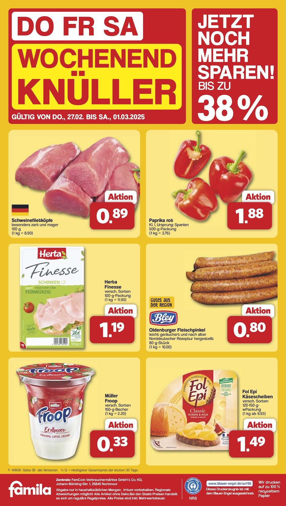 Famila Aktueller Prospekt ab Montag Seite 38