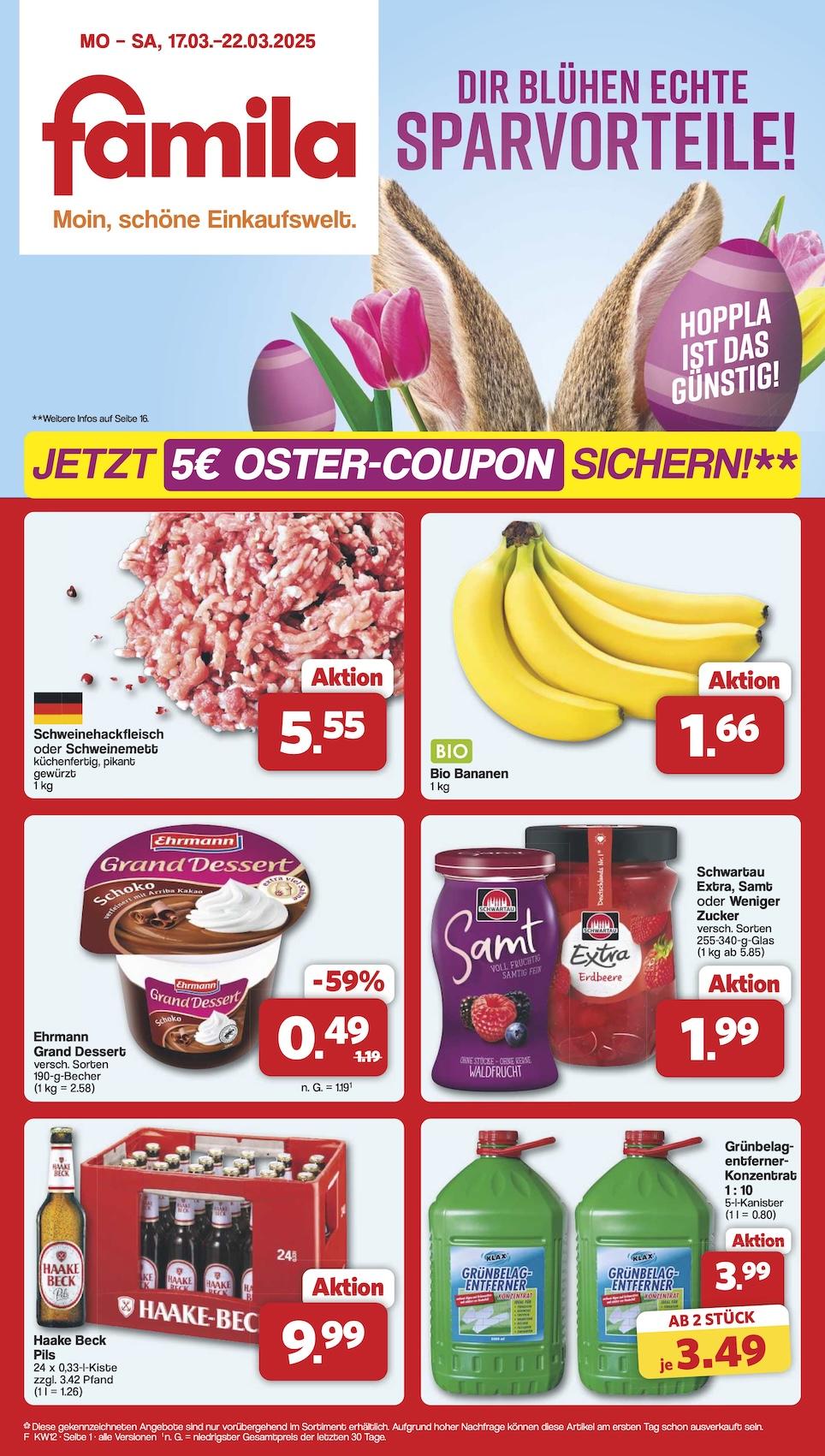 Famila Aktueller Prospekt ab Montag Seite 1