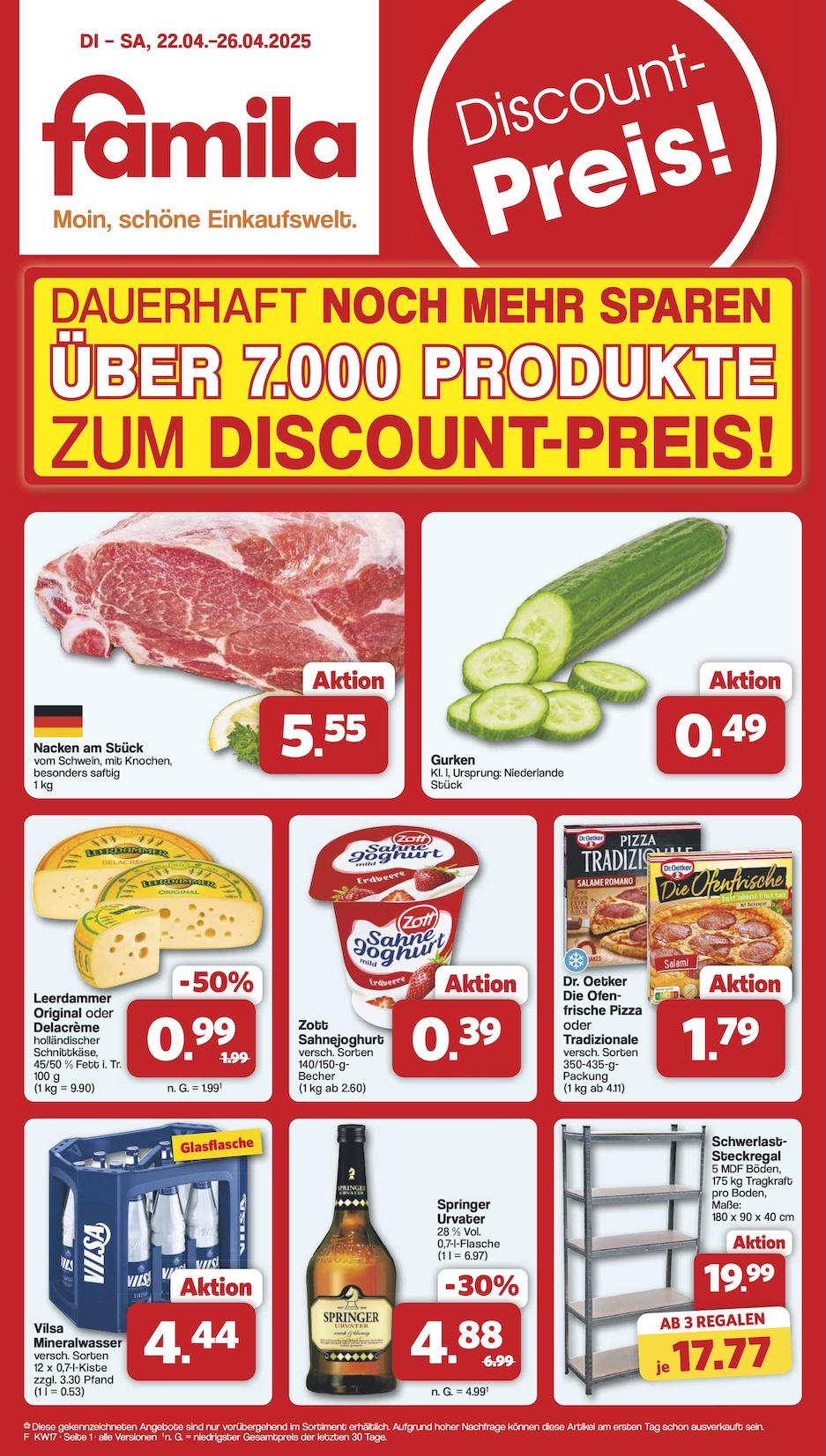 Famila Aktueller Prospekt ab Dienstag Seite 1