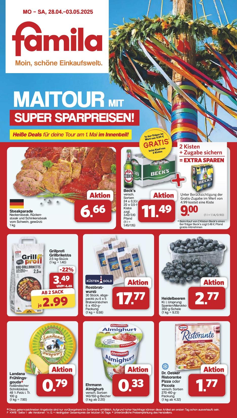 Famila Aktueller Prospekt ab Montag Seite 1