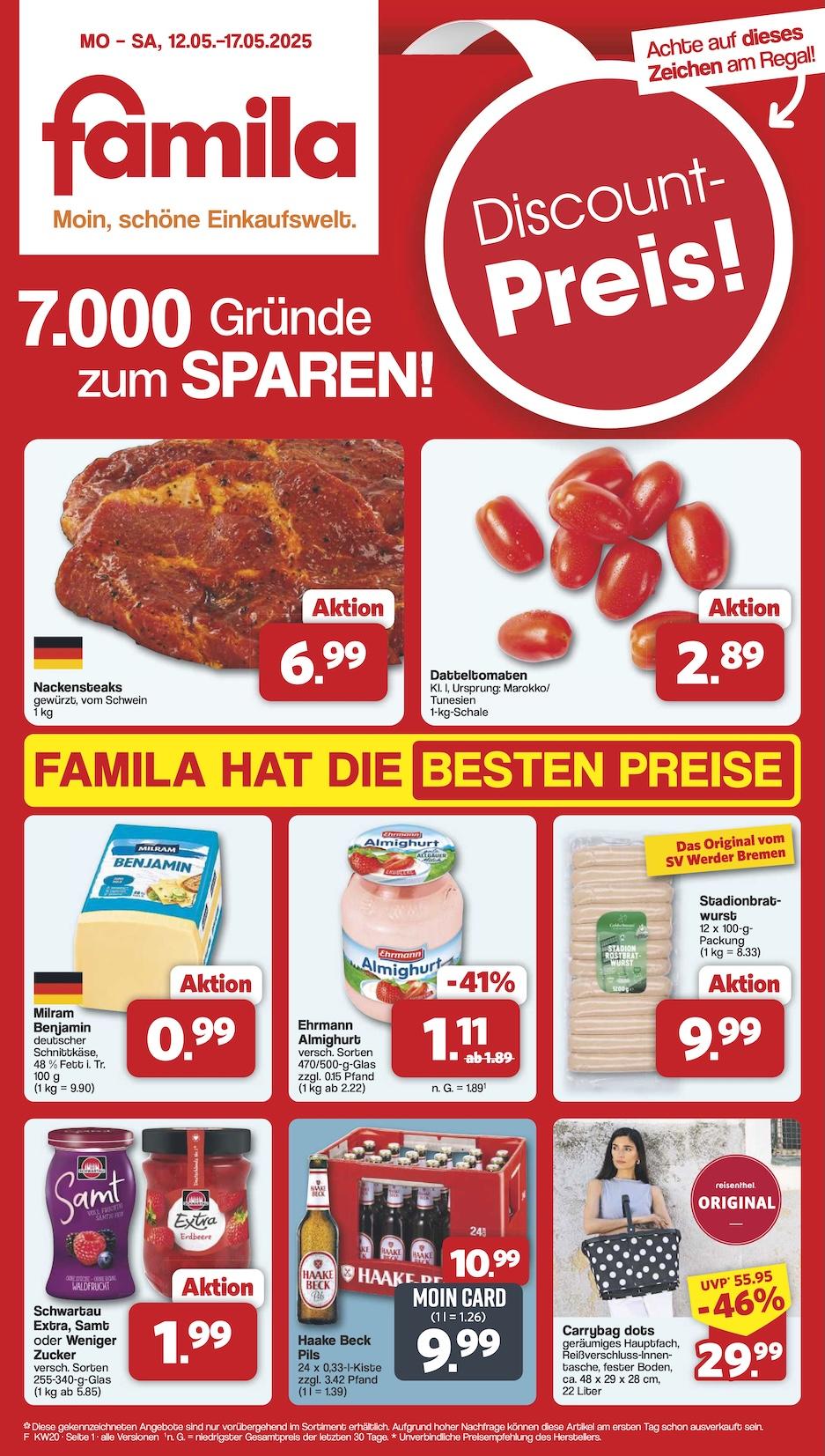 Famila Aktueller Prospekt ab Montag Seite 1