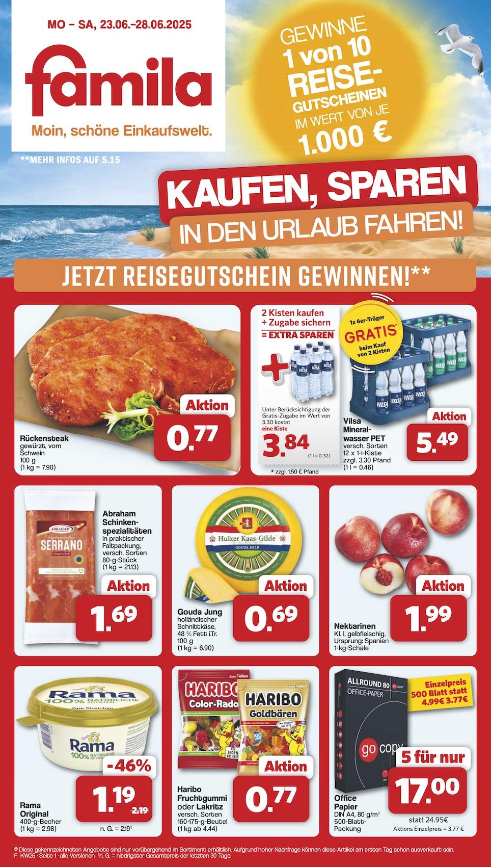 Famila Aktueller Prospekt ab Montag Seite 1