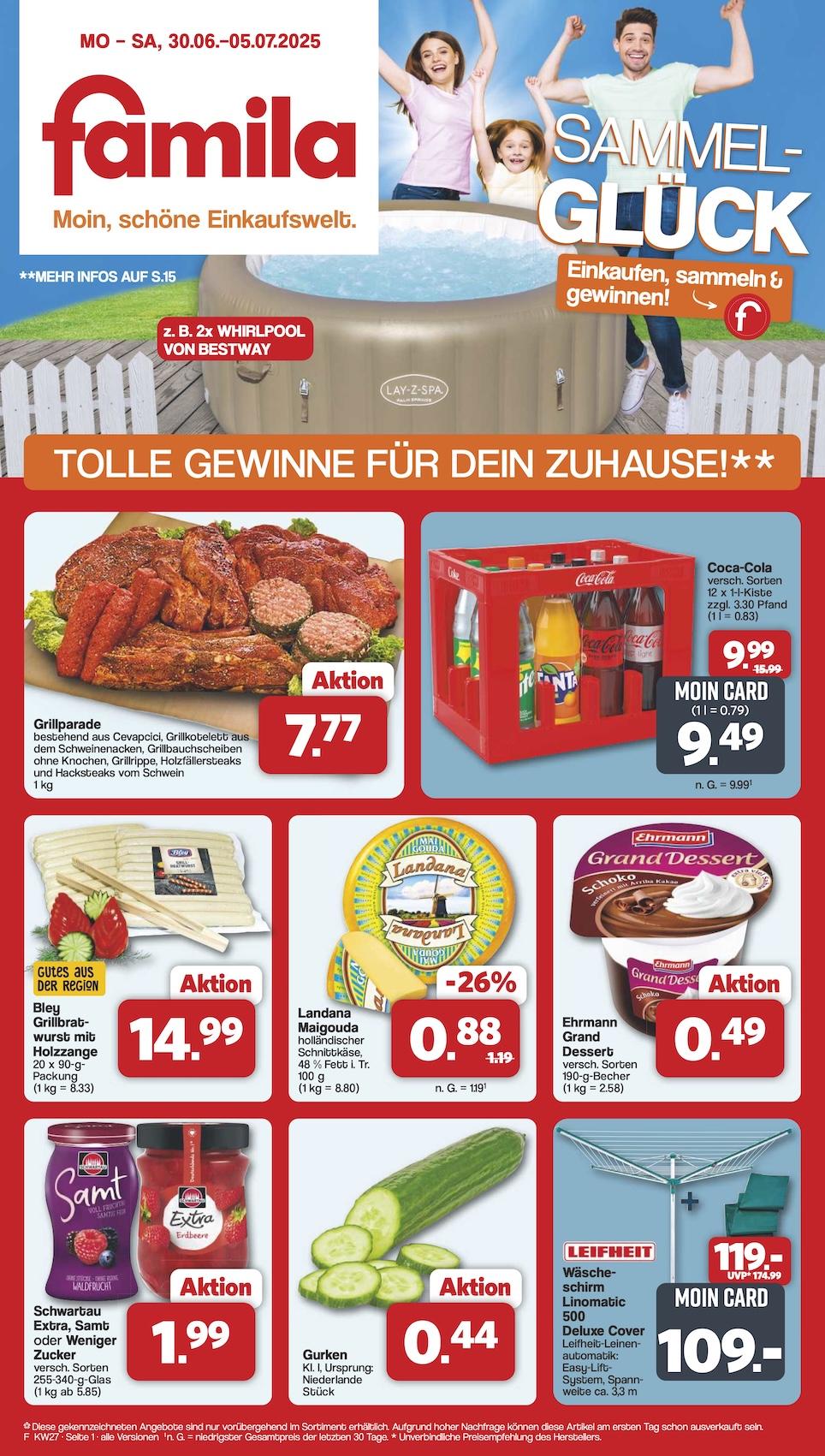 Famila Aktueller Prospekt ab Montag Seite 1