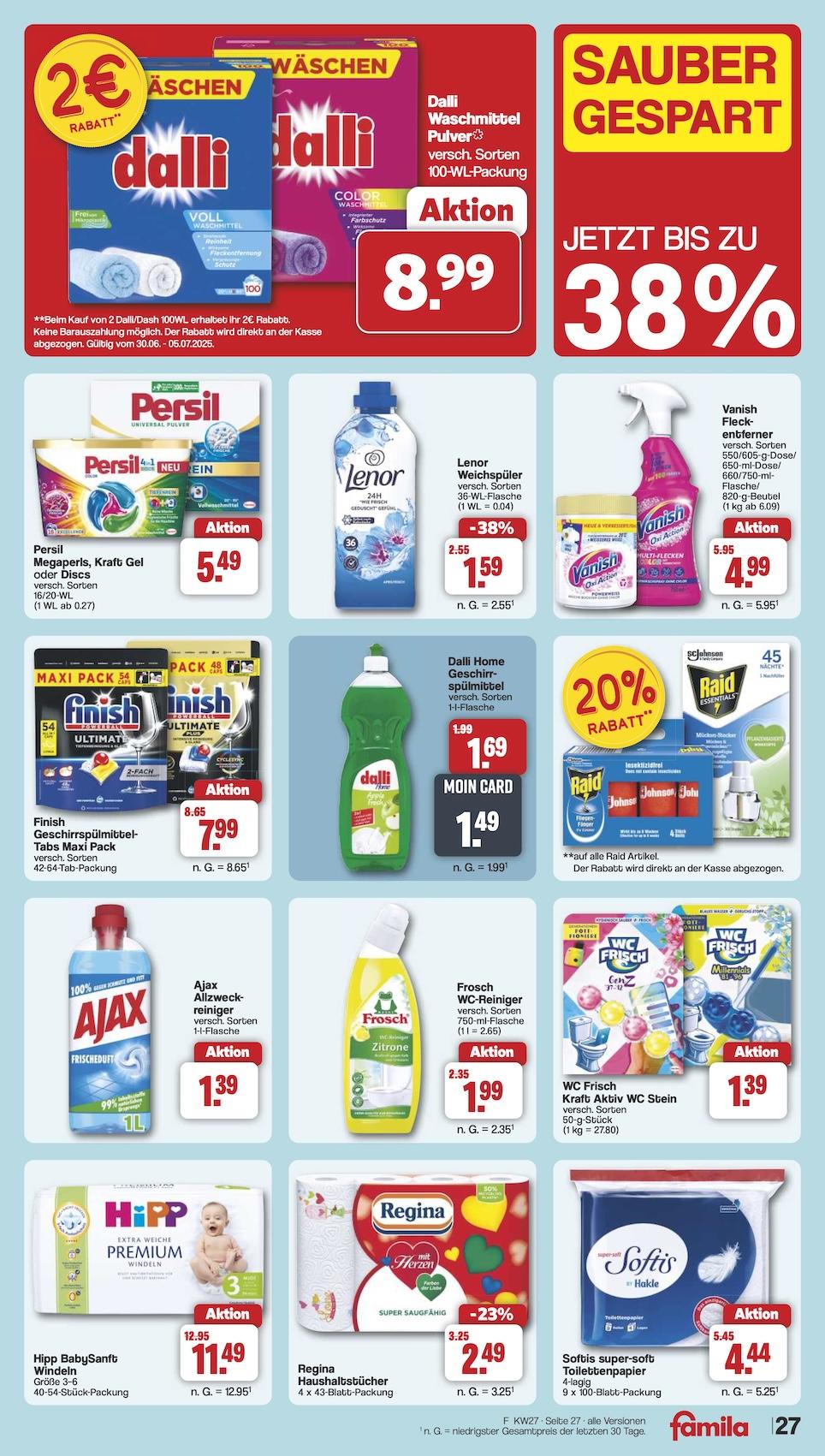 Famila Aktueller Prospekt ab Montag Seite 38