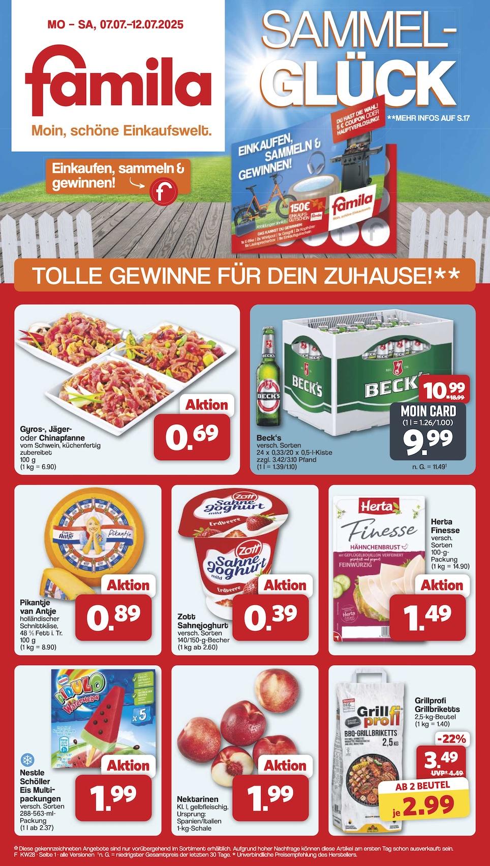 Famila Aktueller Prospekt ab Montag Seite 1