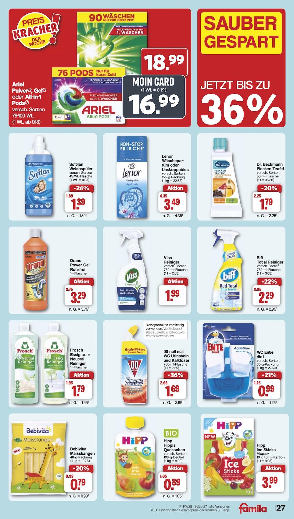 Famila Aktueller Prospekt ab Montag Seite 38