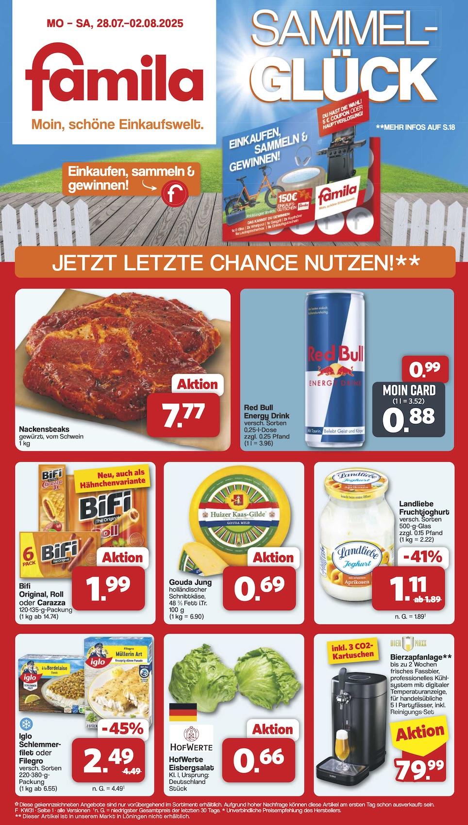 Famila Aktueller Prospekt ab Montag Seite 1