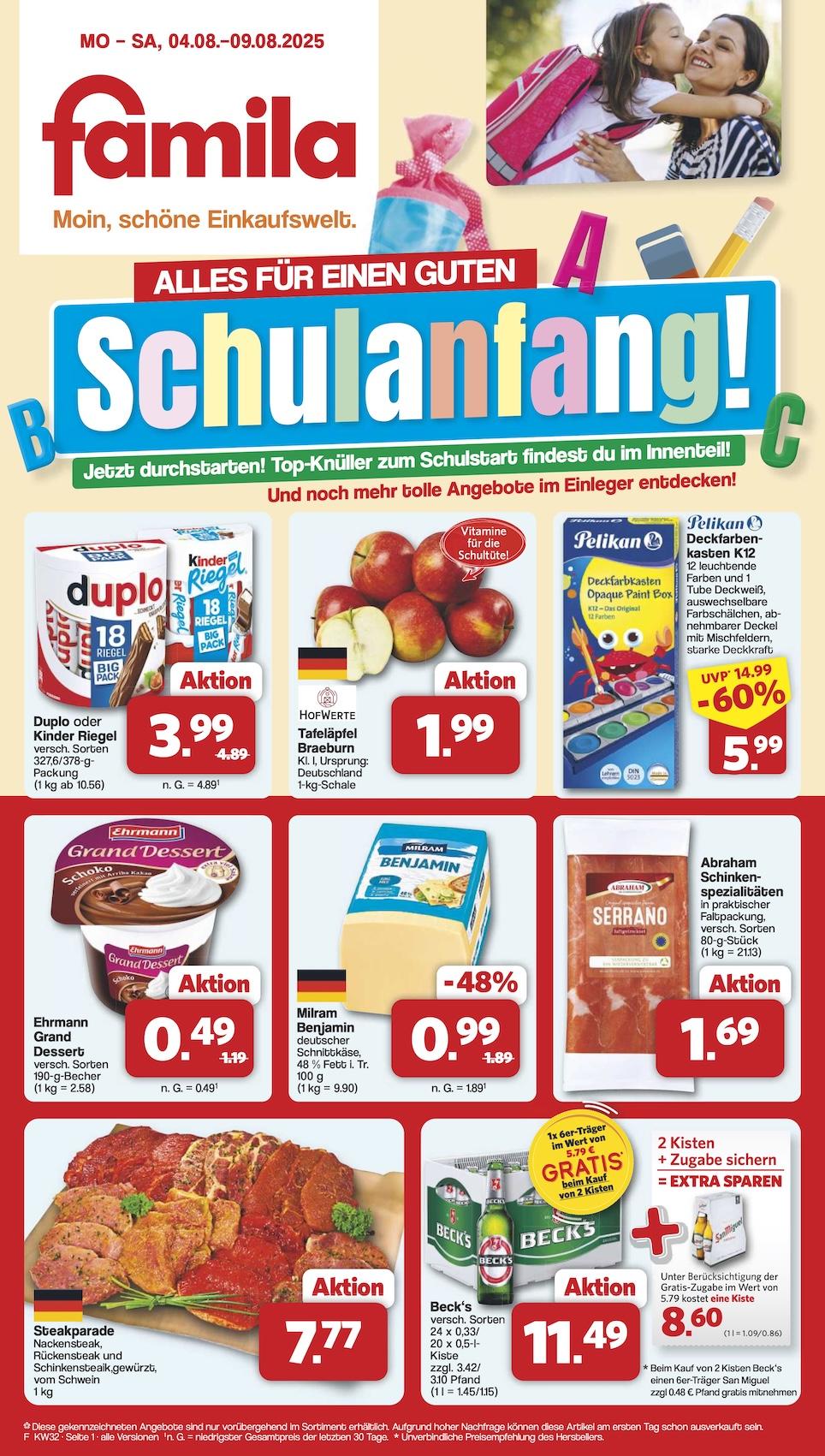 Famila Aktueller Prospekt ab Montag Seite 1