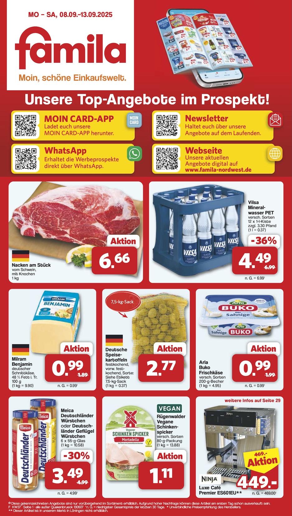 Famila Aktueller Prospekt ab Montag Seite 1