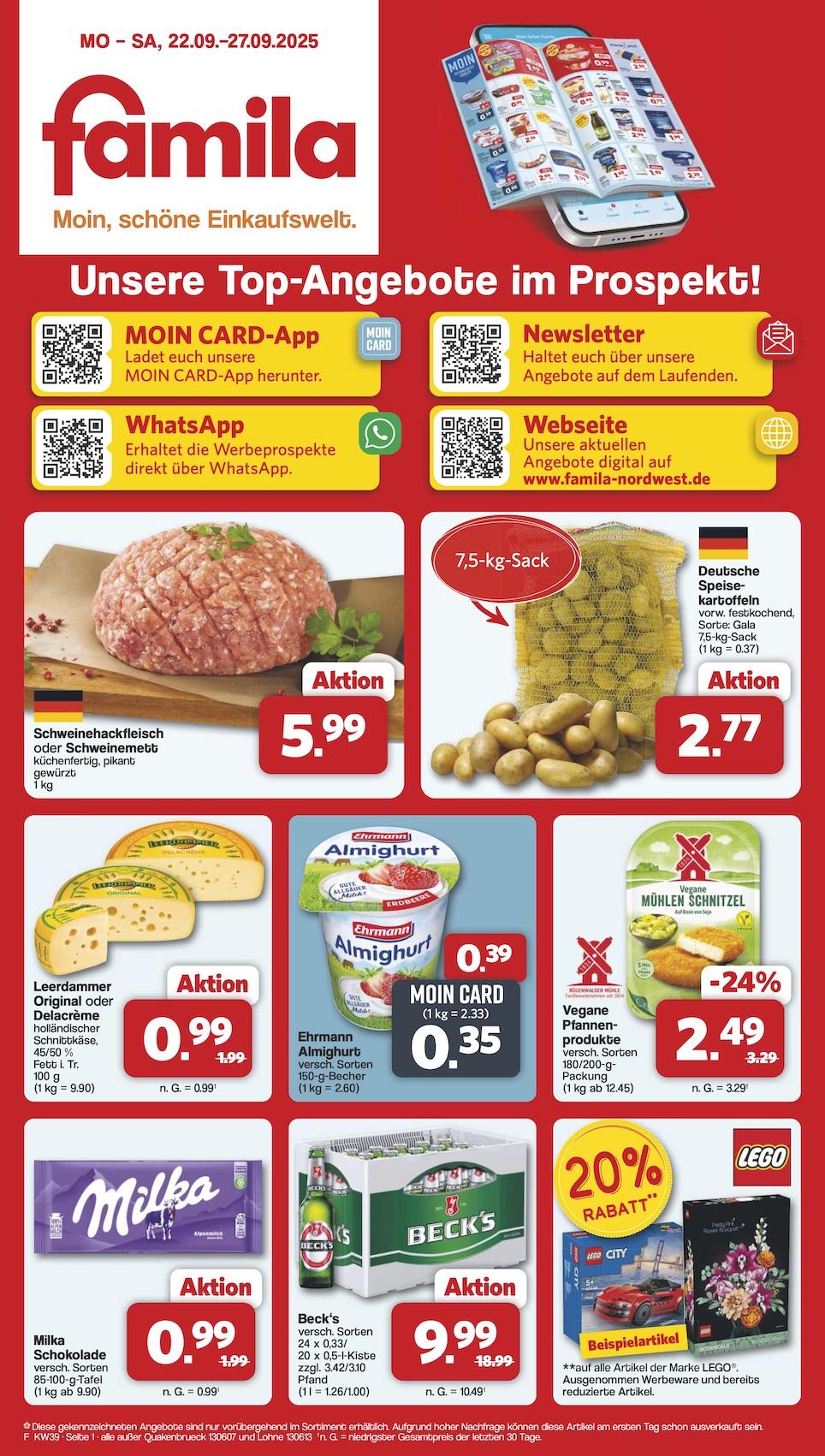 Famila Aktueller Prospekt ab Montag Seite 1