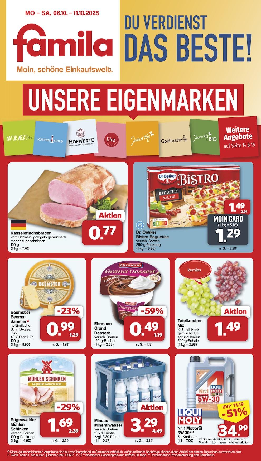 Famila Aktueller Prospekt ab Montag Seite 1