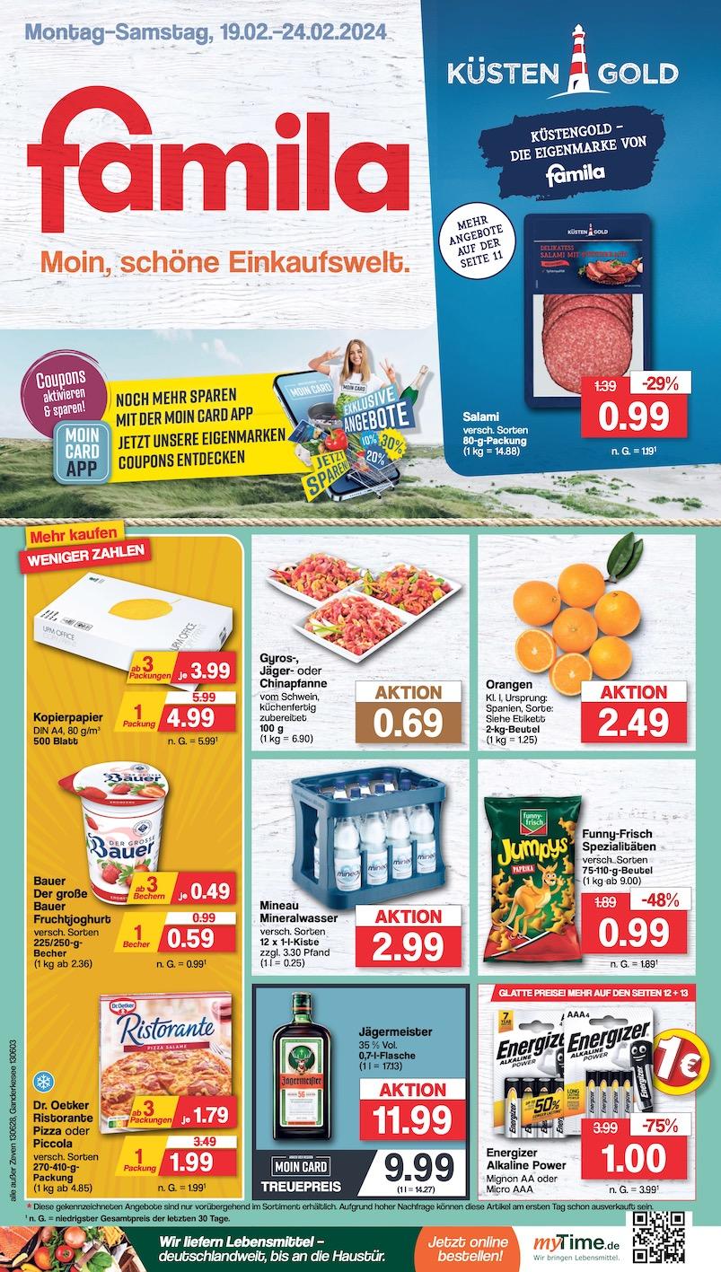 Famila Aktueller Prospekt ab Montag Seite 1