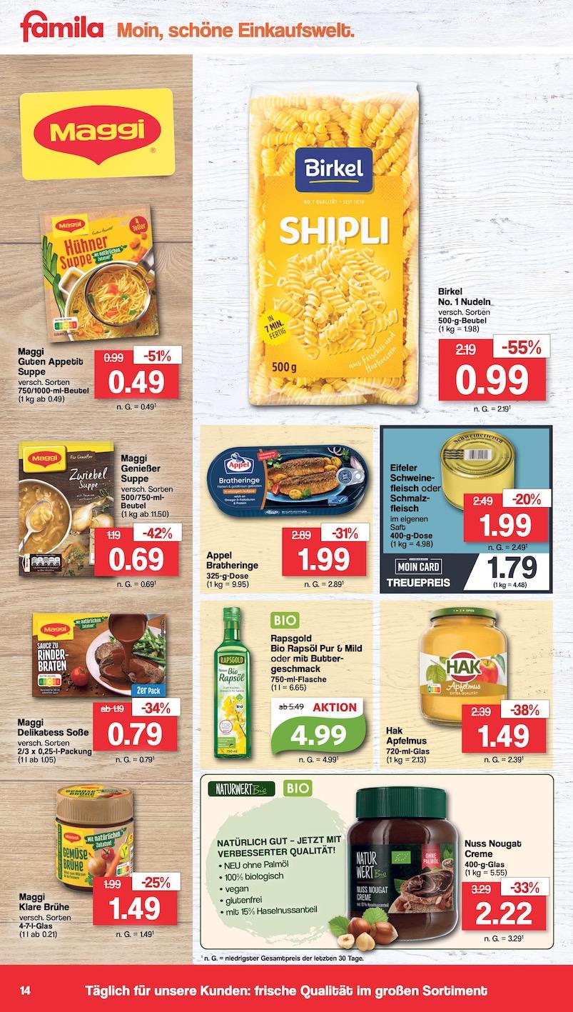 Famila Aktueller Prospekt ab Montag Seite 14