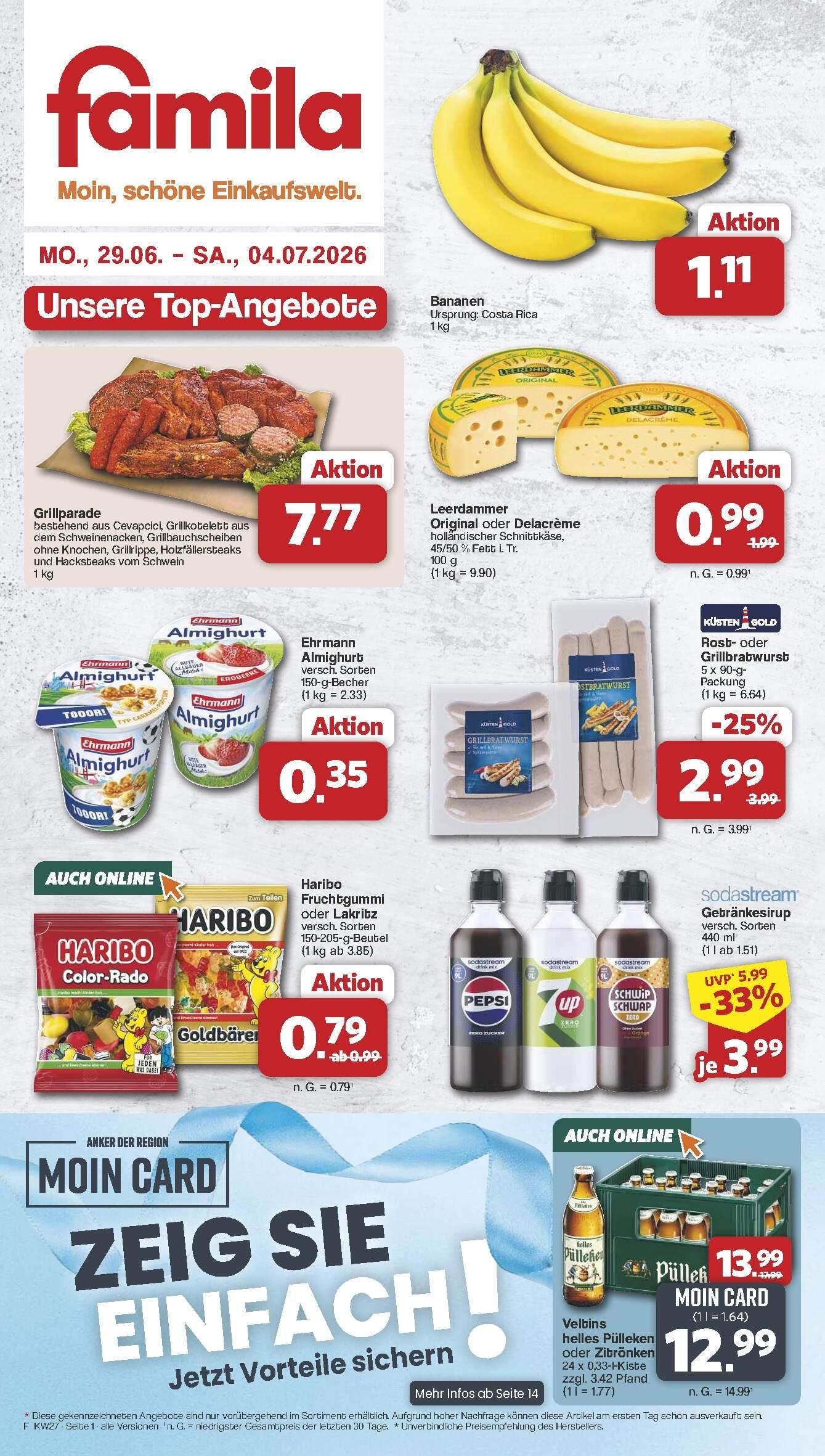 Famila Aktueller Prospekt ab Montag Seite 1