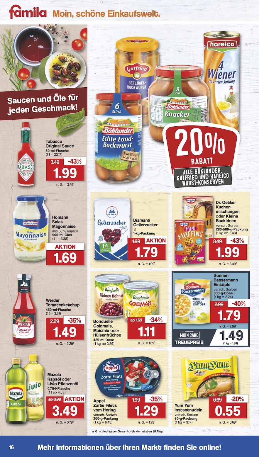Famila Aktueller Prospekt ab Dienstag Seite 16