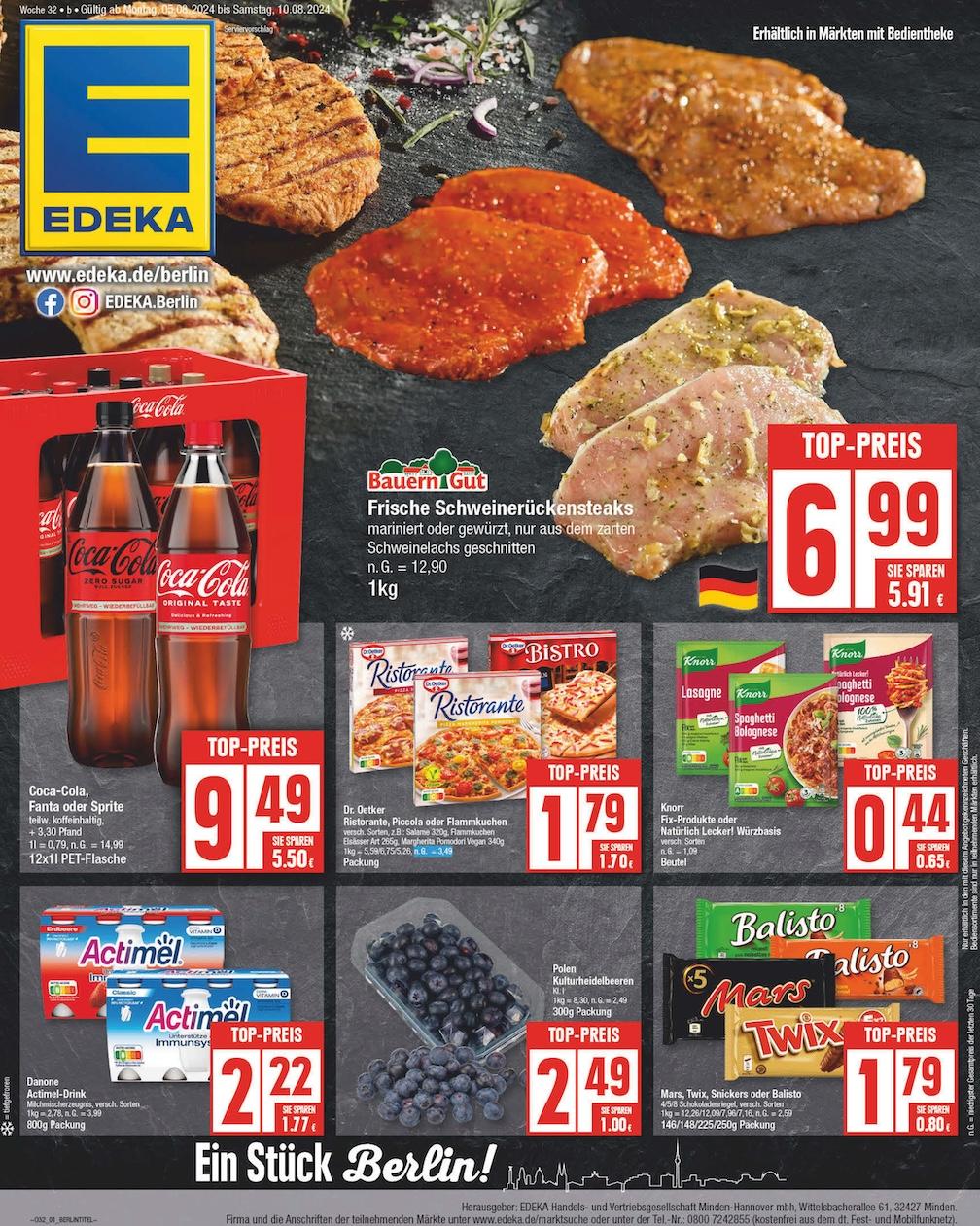 Edeka Prospekt ab Montag - Berlin Seite 1