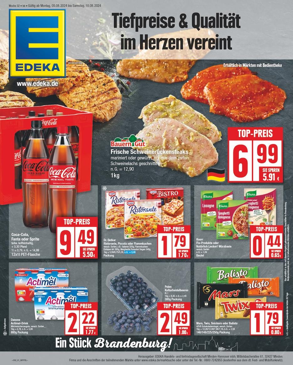 Edeka Prospekt ab Montag - Brandenburg Seite 1