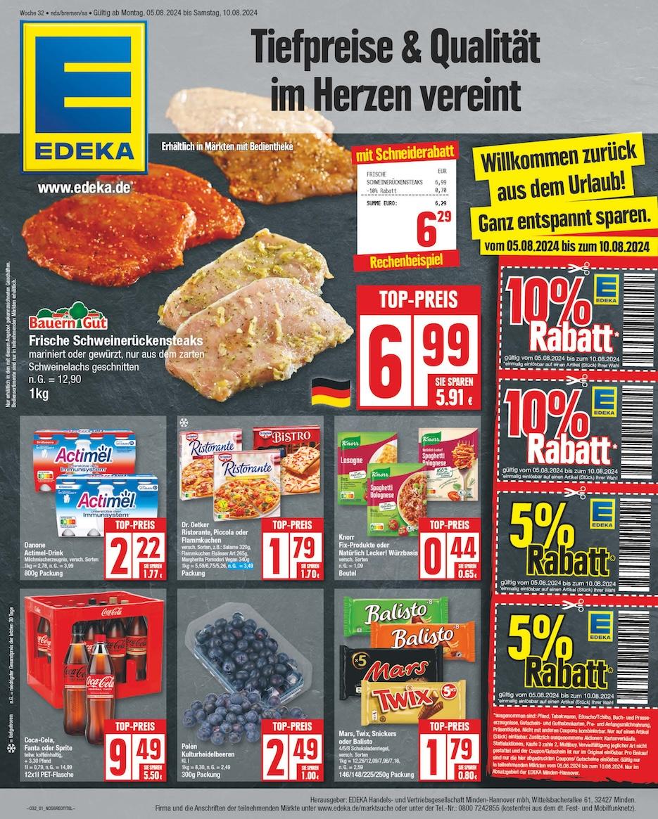 Edeka Prospekt ab Montag - Sachsen-Anhalt Seite 1