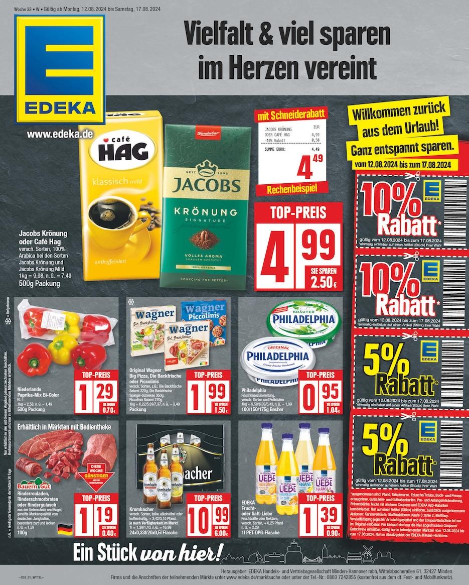 Edeka Prospekt ab Montag - Niedersachsen Seite 1