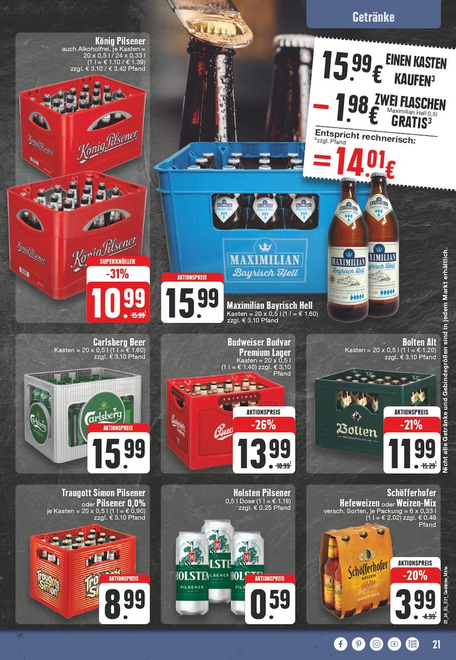 Edeka Prospekt ab Montag - Nordrhein - Westfalen Seite 21