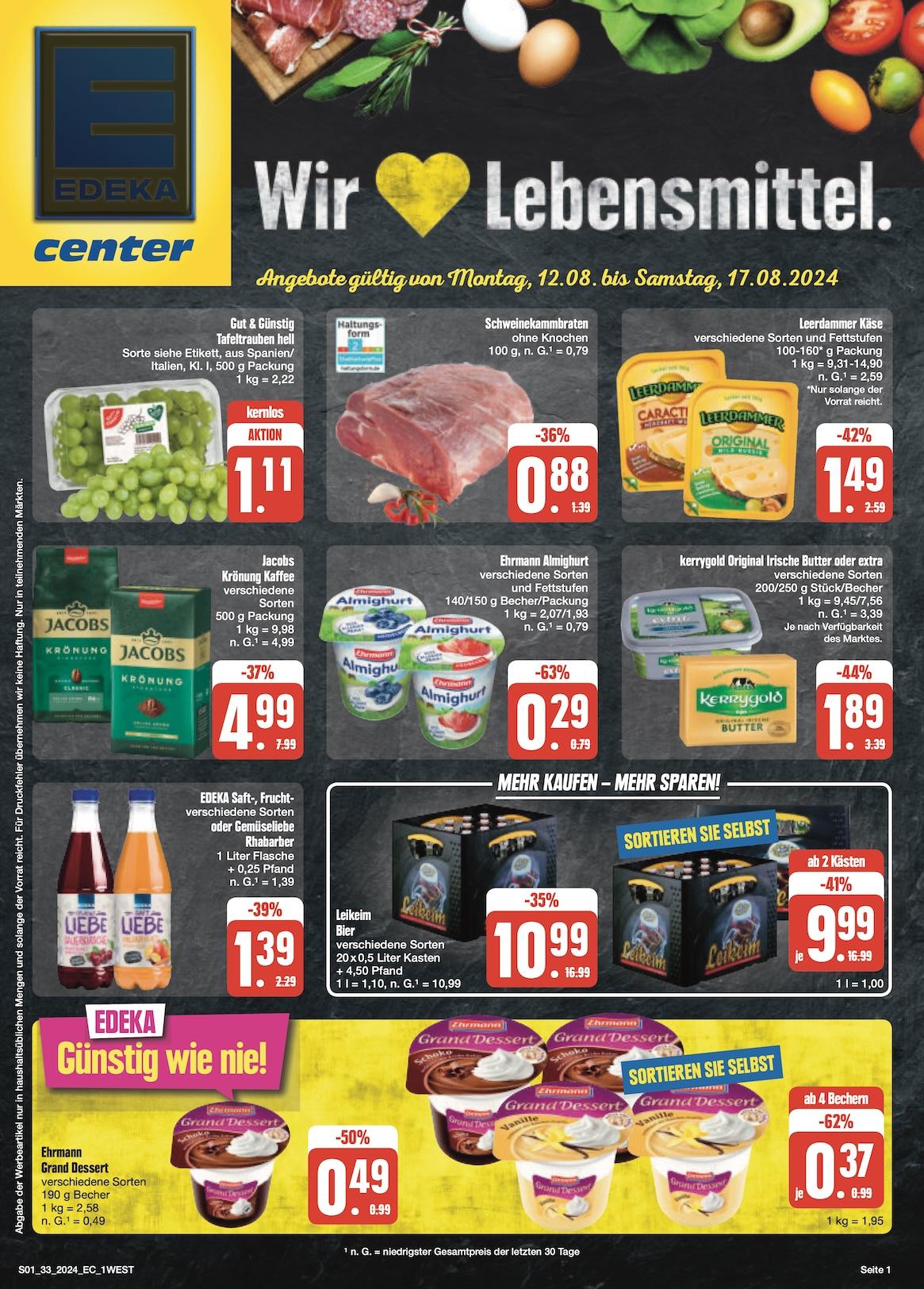 Edeka Prospekt ab Montag - Bayern Nord Seite 1