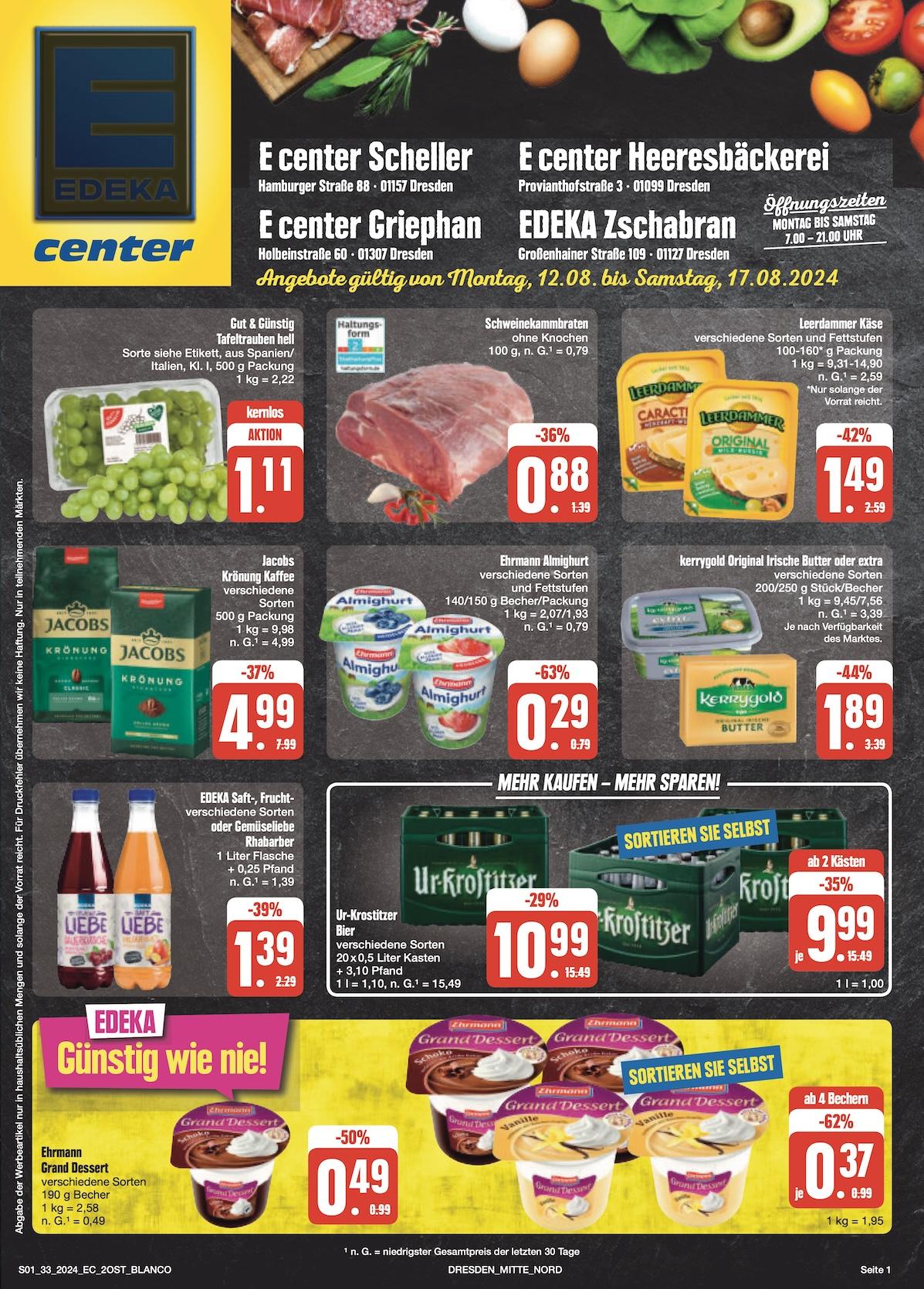 Edeka Prospekt ab Montag - Sachsen Seite 1