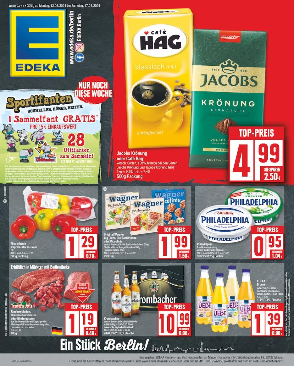 Edeka Prospekt ab Montag - Berlin Seite 1