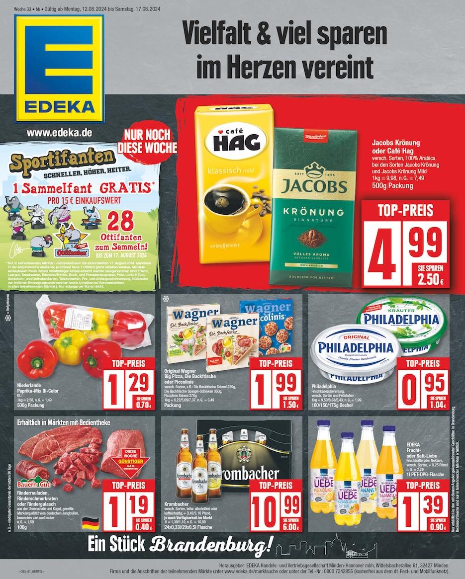 Edeka Prospekt ab Montag - Brandenburg Seite 1