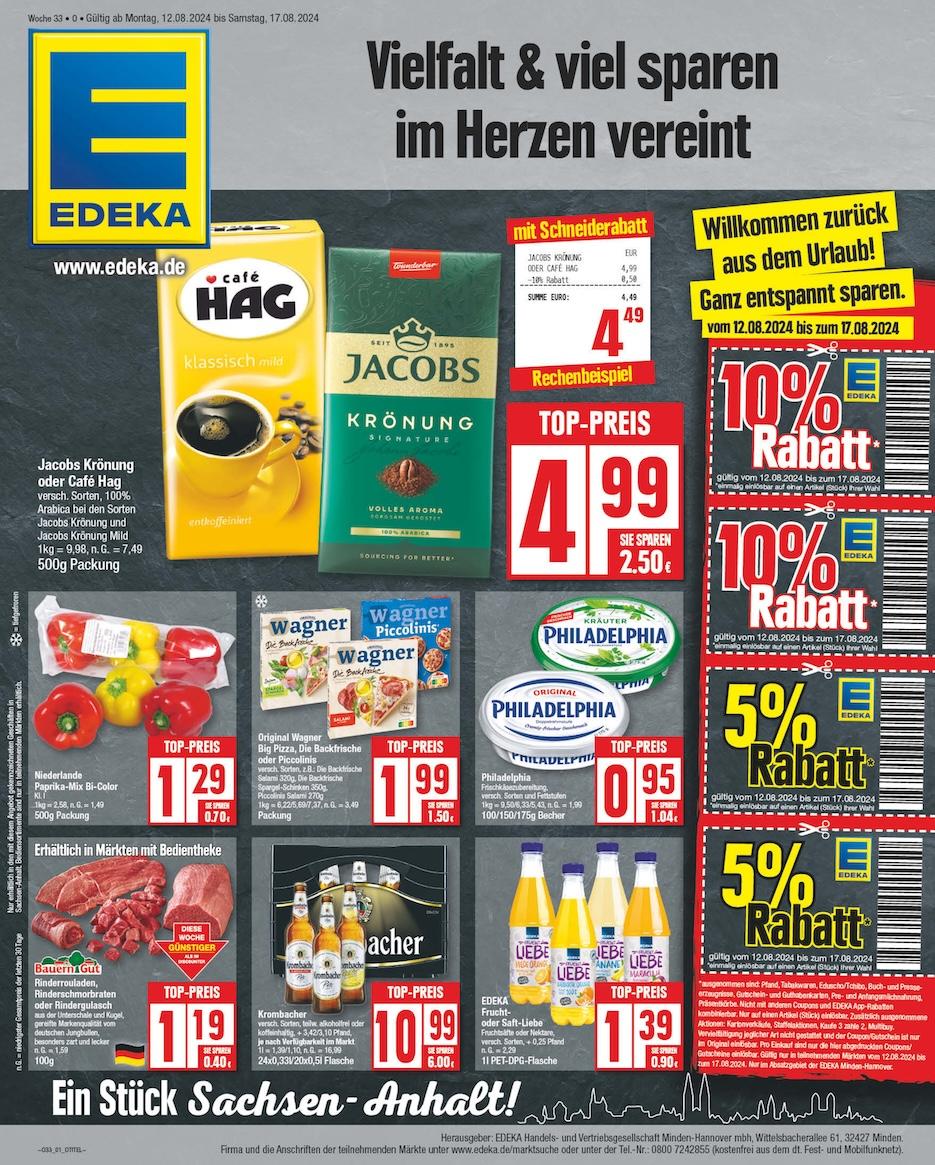 Edeka Prospekt ab Montag - Sachsen-Anhalt Seite 1