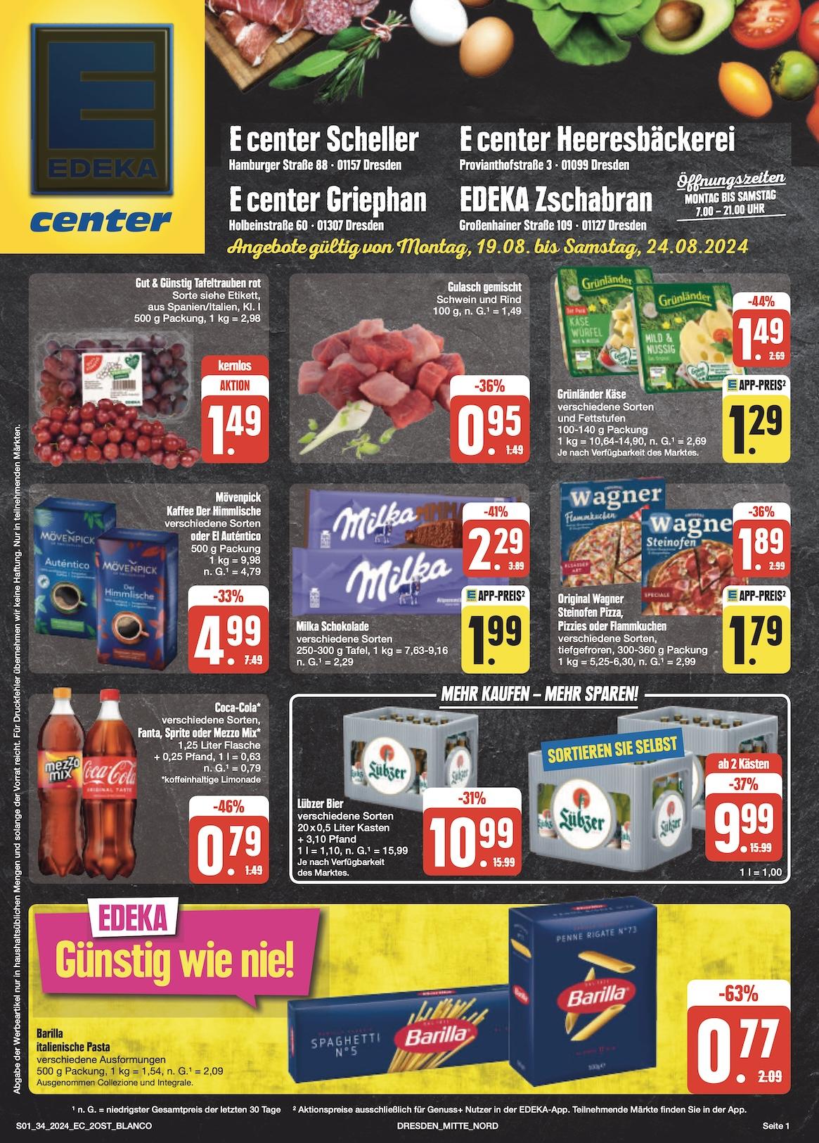 Edeka Prospekt ab Montag - Sachsen Seite 1