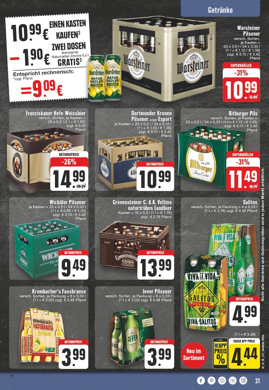 Edeka Prospekt ab Montag - Schleswig - Holstein Seite 21
