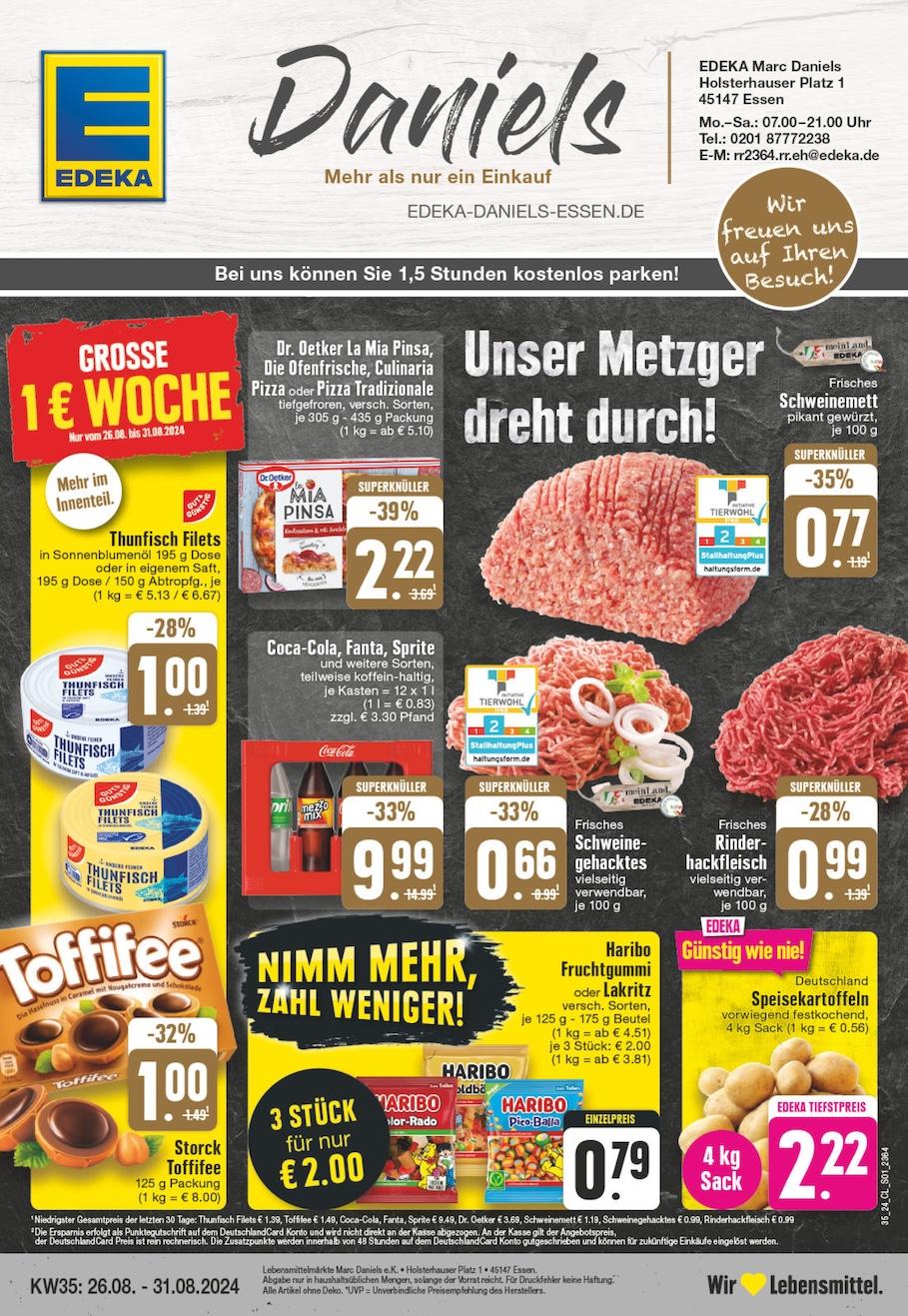 Edeka Prospekt ab Montag - Nordrhein - Westfalen Seite 1