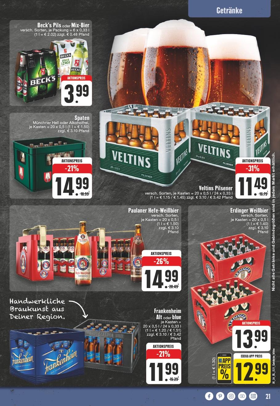 Edeka Prospekt ab Montag - Nordrhein - Westfalen Seite 21