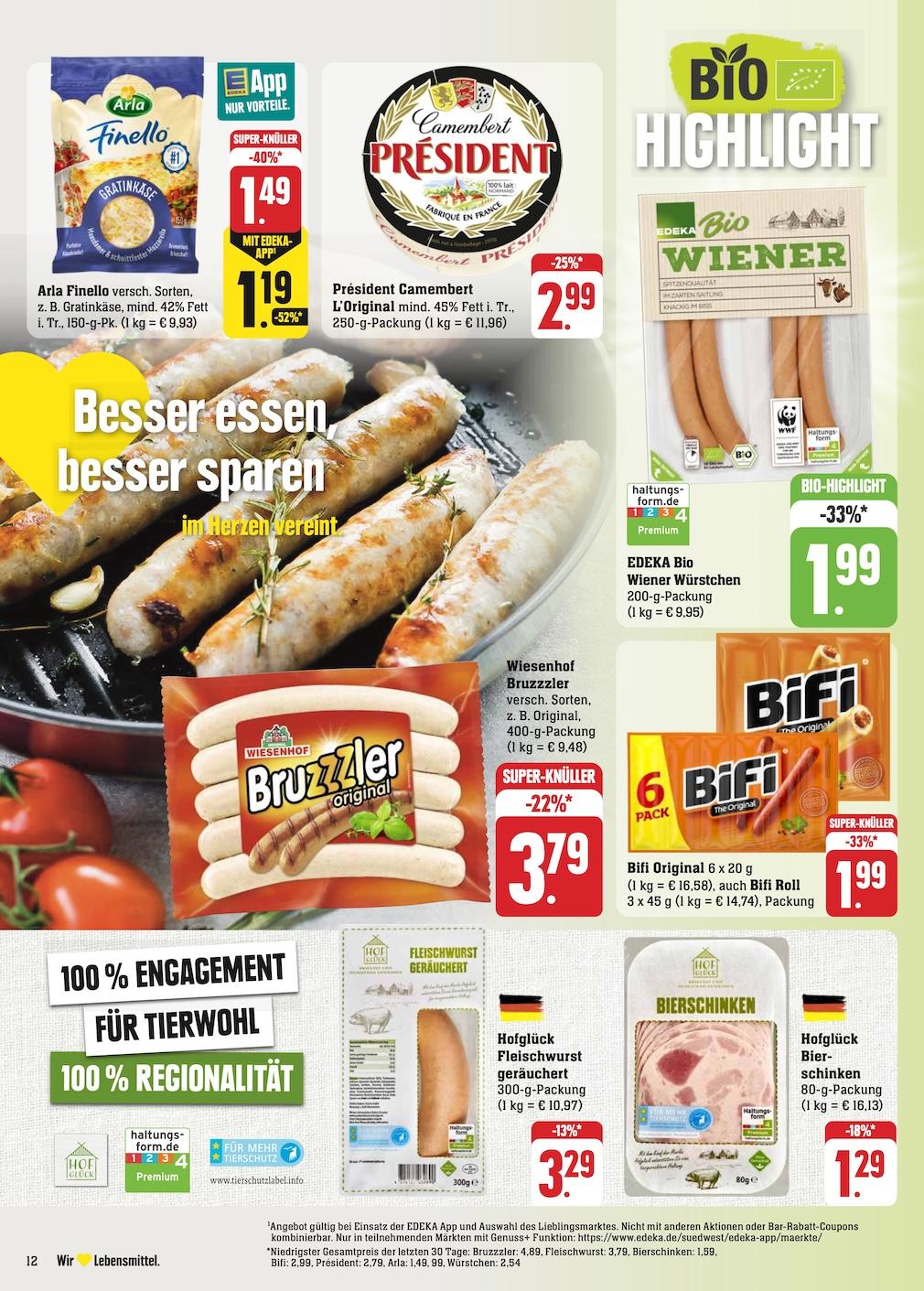 Edeka Prospekt ab Montag - Baden - Württemberg Seite 12
