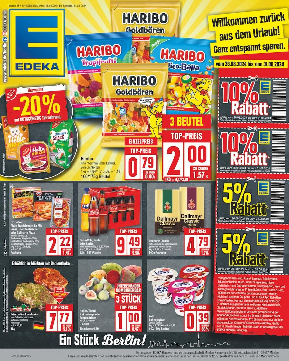 Edeka Prospekt ab Montag - Berlin Seite 1