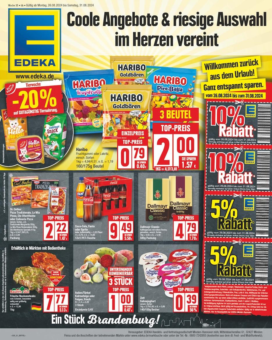 Edeka Prospekt ab Montag - Brandenburg Seite 1