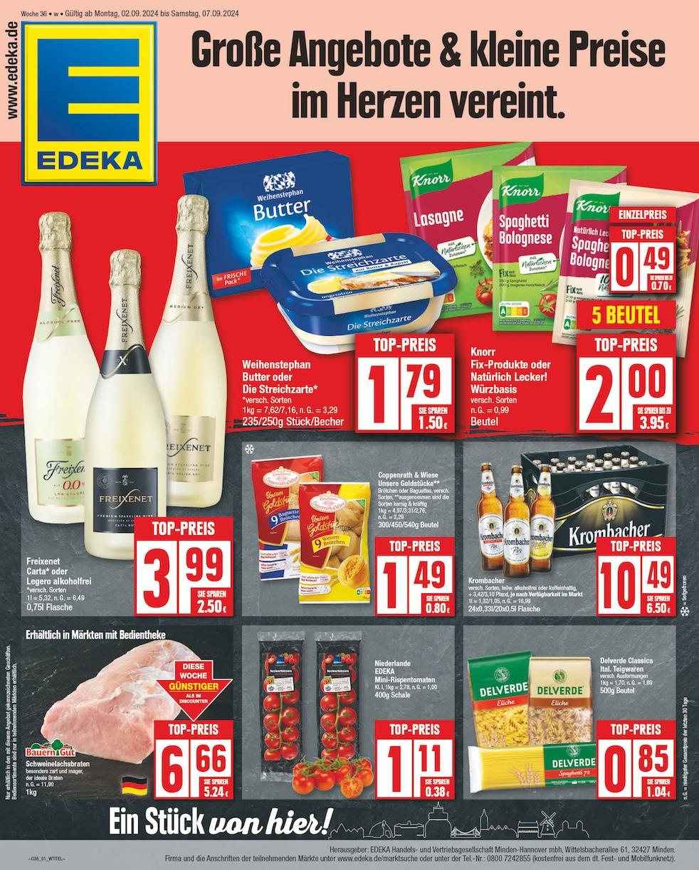 Edeka Prospekt ab Montag - Niedersachsen Seite 1