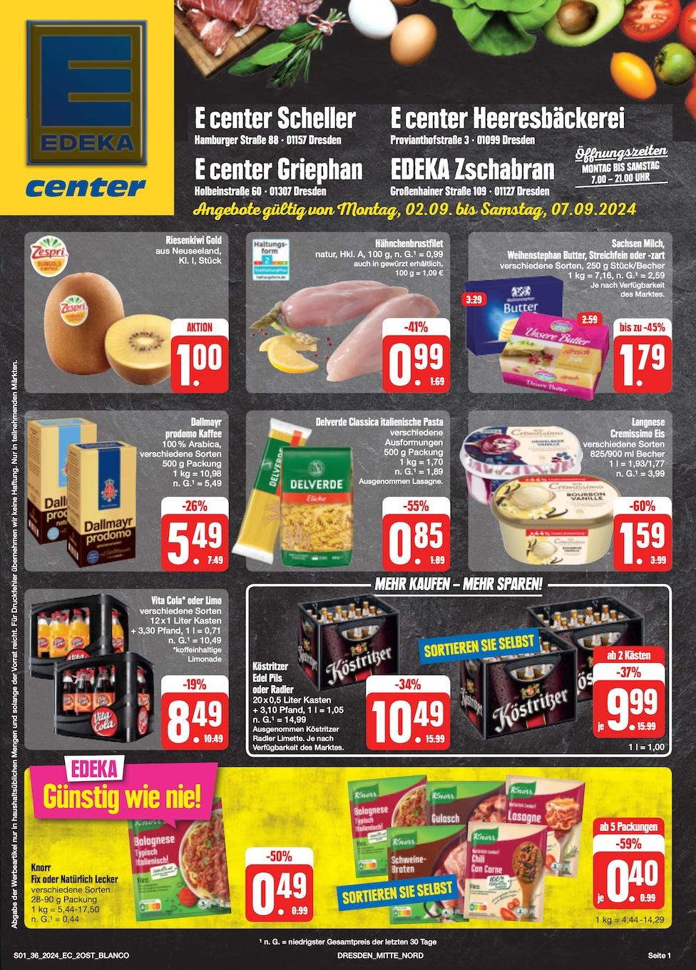 Edeka Prospekt ab Montag - Sachsen Seite 1