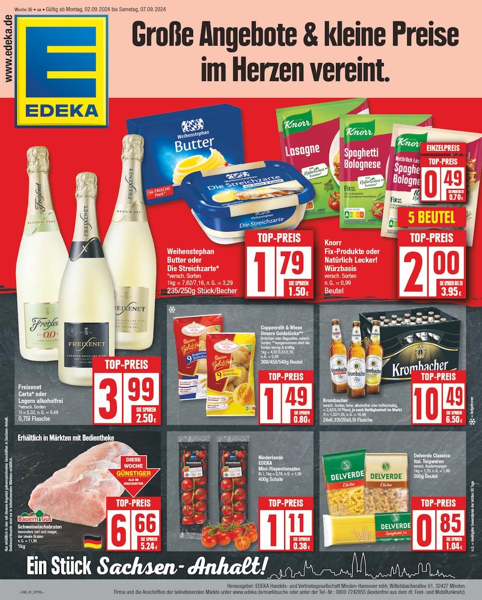 Edeka Prospekt ab Montag - Sachsen-Anhalt Seite 1
