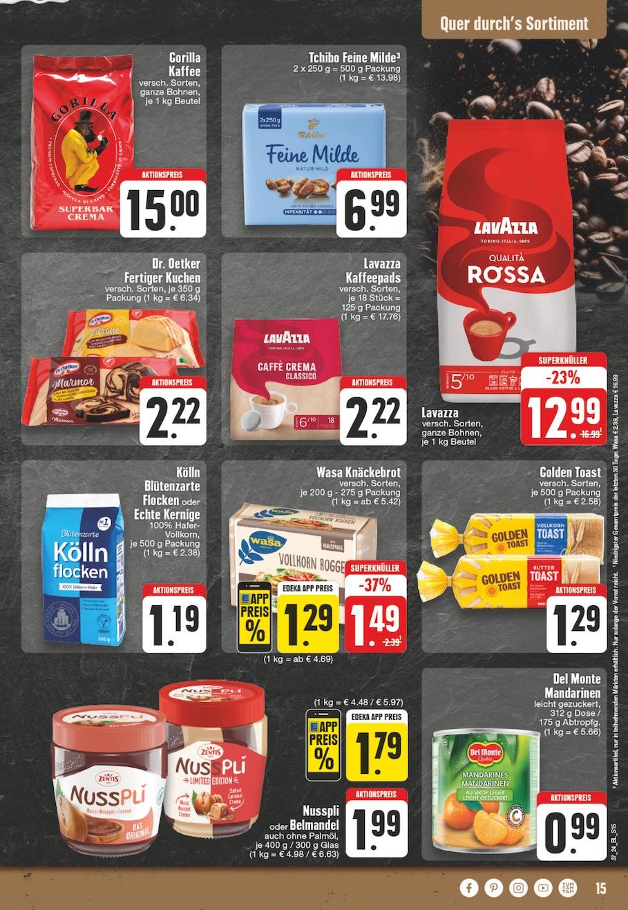 Edeka Prospekt ab Montag - Nordrhein - Westfalen Seite 15