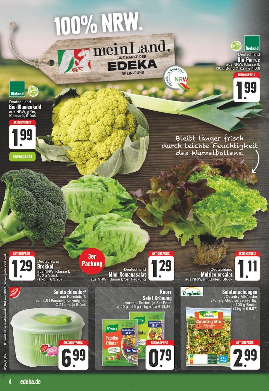 Edeka Prospekt ab Montag - Nordrhein - Westfalen Seite 4