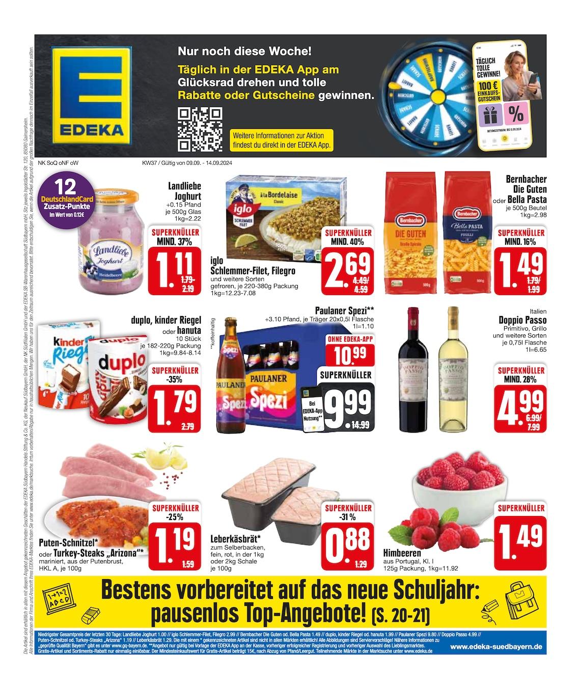 Edeka Prospekt ab Montag - Bayern Süd Seite 1