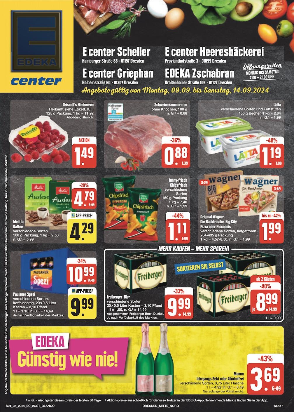 Edeka Prospekt ab Montag - Sachsen Seite 1