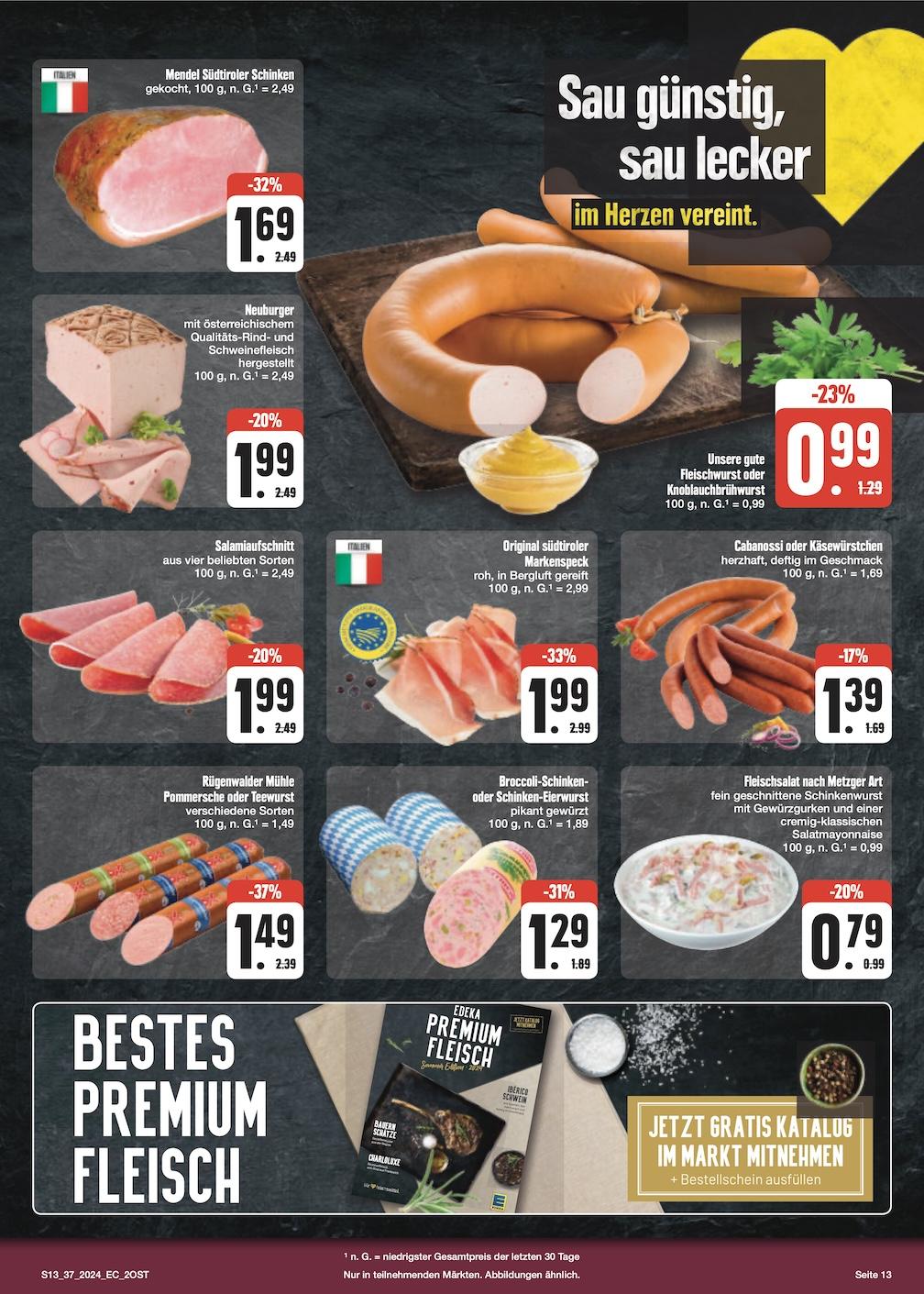 Edeka Prospekt ab Montag - Sachsen Seite 13