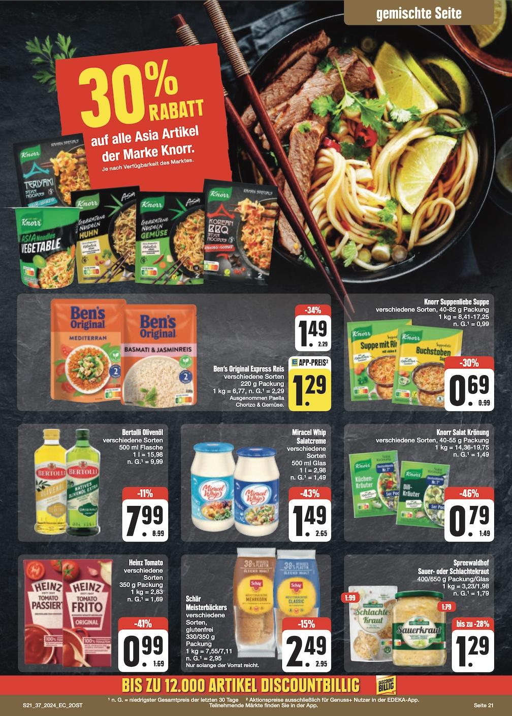Edeka Prospekt ab Montag - Sachsen Seite 21